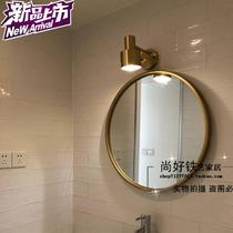 Small garden Mirror Mirror toilet cosmetic mirror bathroom wall hanging mirror toilet bathroom 1 room Big Circle