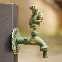Outdoor creative animal tap garden anti-freeze cracking washing machine faucet anti-bronze green faucet