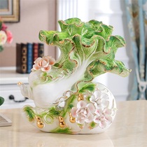 Porch cabbage ornaments ceramic home decorations living room crafts company opening gift creative TV cabinet gift