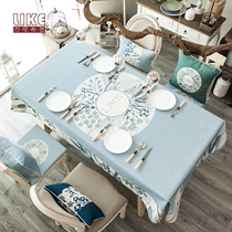 Tablecloth European cotton linen hipster simple modern Nordic TV cabinet tea table mat table cloth fabric square