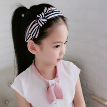  Korean fashion childrens headband girl hair accessories headdress bow girl hairband Medium and large childrens hairband fabric hairpin