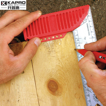 Israel KAPRO Cape road multi-purpose right angle ruler 45 degrees 90 degrees woodworking ruler Stainless steel ruler scribing angle ruler