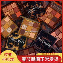 Huda Beauty New Hawksbill Amber 9 Color Eye Shadow Plate Chocolate Caramel Toffee