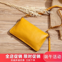 Hot Pins Summer Bag Trendy Head Layer Cow Leather Genuine Leather Skew Satchel Shoulder Handbag Wallet Phone Bag Mini Woman