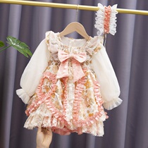 lolita Girl Baby Dress Autumn New 2022 Fashionable lolita Barbie Skirt Super Ocean Princess Dress Tide