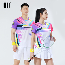 Single Double Spring Summer New Badminton Suit Mens And Womens Kit Short Sleeve Women Sportswear Quick Dry Suction Sweat-Breathable Blouse