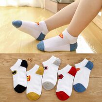 Childrens socks thin summer boat Socks cotton boys baby spring and summer mesh students shallow trend boy socks