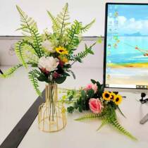 ins style Nordic transparent glass vase small ornaments creative simple living room dried flower flower arrangement table surface decoration