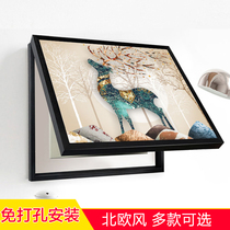 Punch-free Nordic simple shielding living room main switch power distribution box electric box decoration painting meter box
