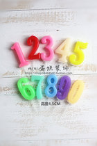 Cake Decoration 09 Digital Candle Birthday Party Dessert Dessert Tobacco Color Dress Supplies