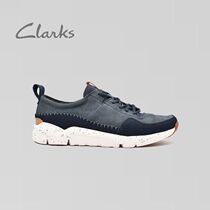 clarks Qile mens shoes spring TriActive Run three-petal bottom matte cowhide retro sports shoes