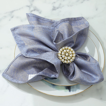 Dream lover West napkins Cloth Folded Flower Dining Ring Buckle Nordic Hotel Upscale Light Lavish Cuisto-like Dining Towel Customised