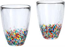 SMALL JADE ADERIA ZIN LIGHT GLASS Multi-Section Water Glass F-71550 Cups Glass glass