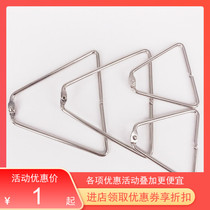 Stainless Steel Iron Triangle Shaped Buckle Collar Collar Book Ring Loose-leaf Binder Button Opening Ring Curtain Key Buttoned Boutique