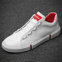 European station small white shoes mens Korean version trendy Zhongbang genuine leather casual shoes mens inner heightening shoes breathable shoes men
