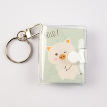 One inch photo Mini small photo album 1 inch 2 inch decorated girl backpacks hanging chain big head stickup insert page containing transparent