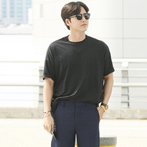 Mens short sleeve T-shirt 2022 new summer stars with the same loose round collar thin section big code half sleeve undershirt tide