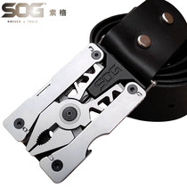 SOG SOG multi-function combination belt tongs belt buckle folding outdoor tool tongs EDCSN1011 whistle grid SYNC