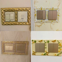 118 type European custom-made resin socket decorative switch veneer wall cover protective cover creative