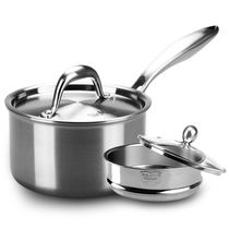 Jingdong Shopping Mall official website Simandik 304 stainless steel milk pot household instant noodles non-stick pan steamer small soup