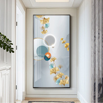 Entrance to the family Xuanguan Decorative Painting Atmosphere Light Extravagant Veranda Aisle Vertical Version Hung Painting Modern Simplicity Is Facing The Door Mural