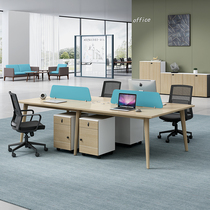 Haorui staff desk simple modern four-person Card position office furniture computer office table and chair combination