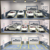 New speed passion 1 18 simulation mode parking car parking lot model scene toy dust display