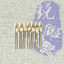 6mm Shank pointed welding knife high speed drill electric grinding straight mill wood carving root carving peeling blanks trimming carving knife drill bit