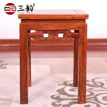 Sanyun mahogany furniture rosewood small square stool solid wood stool home shoe stool hedgehog red sandalwood dwarf stool
