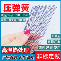 y type spring 0 6 wire diameter 0 7 fine 0 8*Outer diameter 4-20 strong stainless steel mechanical long bullet compressed spring