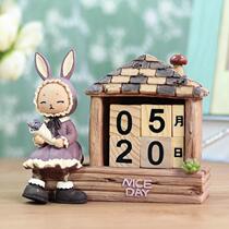 Bedroom furnishings Perpetual Calendar desk calendar home furnishings event calendar ornaments personalized creative wooden decorations