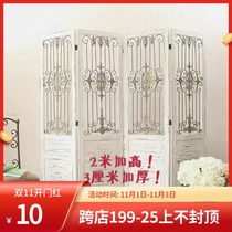 ZAKKA vintage old solid wood iron screen beauty French country LOFT villa shop decoration white gray blue