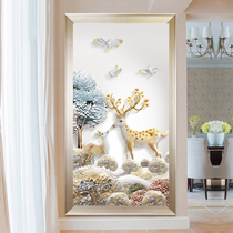 Cross stitch 2021 New thread embroidery living room big fortune elk vertical porch their own thread embroidery hand full embroidery