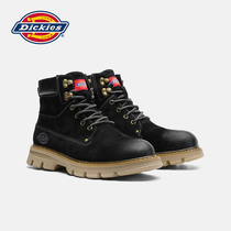 Dickies Martin boots mens 2021 summer new leather British style black versatile high-help tooling boots tide shoes