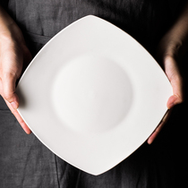 Steak plate European square plate plate plate irregular plate creative ceramic breakfast plate tableware household Western plate