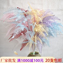 Wedding simulation flower Persian leaf fake flower wedding hall ceiling decoration flower hotel wedding flower arrangement ceiling single leaf