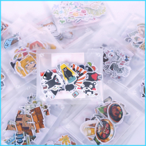 Handbook sticker cute creative expression hand account decoration tool material set cartoon girl food sticker bag
