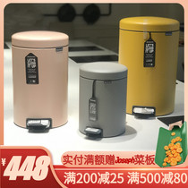 Dutch brabantia Bai Benz pedal trash can imported Mini household stainless steel with lid