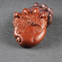 Tea pet ornaments boutique can be raised pure handmade raw ore purple sand master Qiankun lucky personality sculpture hand ornaments