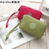 Three-layer zipper coin wallet womens handbag clutch bag clutch crossbody mobile phone bag fabric small wallet bag summer