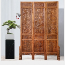 East Yangwood Carved Wood Carving Solid Wood Mobile Folding Screen Chinese Imitation Antique Living Room Office Hyun Guan Partition