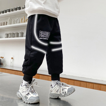 2021 new children plus velvet casual pants childrens clothing children warm pants