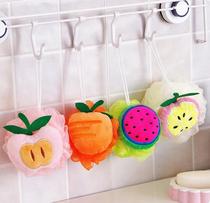 Colorful fruit shape childrens bath shower ball bath sponge Bath towel Cute bath flower bath products