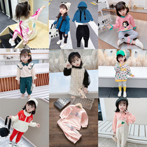 Girl Spring Clothing Suit 2022 New 1 Female Baby Ocean Gas 2 Spring Autumn Nets Red Children Clothes 3 Children Trendy Tide 4 Years Old