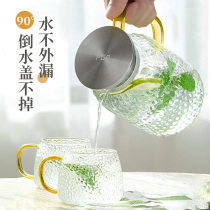 Creative cold water kettle Glass kettle Cold water kettle High temperature household heat-resistant explosion-proof cold plain water cup teapot set