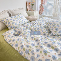 Spring ins bed four pieces of pure cotton full cotton linen quilts covered with four pieces of covered bed Ogasawara full cotton quilts 200x230