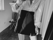 2019 autumn new large long legs sense slim slim high waist skirt A- line skirt skirt skirt pants women tide