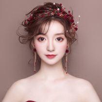 Bridal headdress new red forest department super fairy beauty simple hair accessories Wedding dress toast dress Wedding accessories women