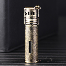 Retro kerosene lighter transparent oil bin creative old-fashioned grinding wheel nostalgic visual kerosene lighter personality mens tide