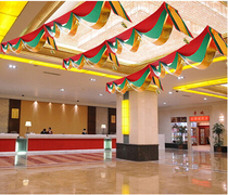 Christmas Decorations Wave Banner Shop Atmosphere Decoration Laflower Mall Arrangement Ceiling Hanging Accessories